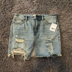 Free People Jean Skirt